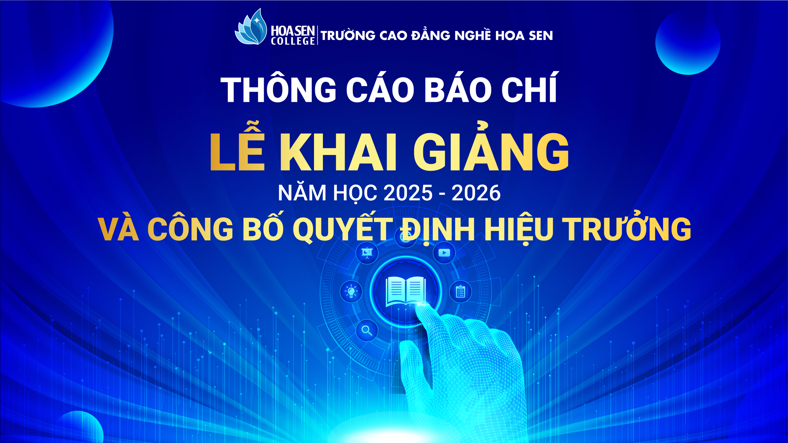 Thông cáo báo chí Lễ khai giảng năm học 2025 – 2026 & Công bố quyết định hiệu trưởng