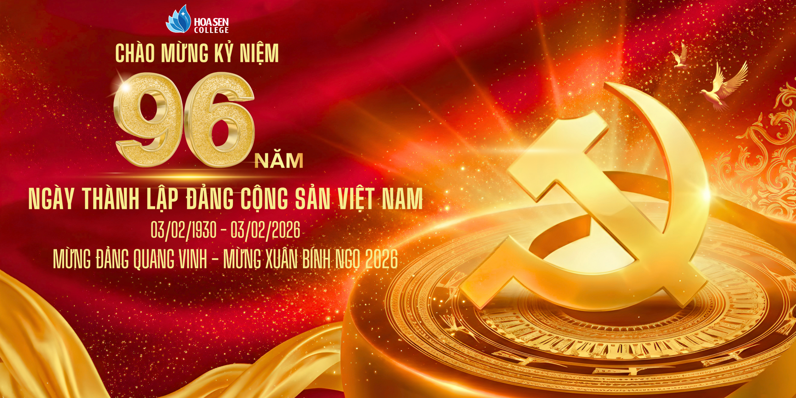 Hoa Sen College chào mừng 96 năm Ngày thành lập Đảng Cộng sản Việt Nam – Kiên định sứ mệnh giáo dục nghề nghiệp