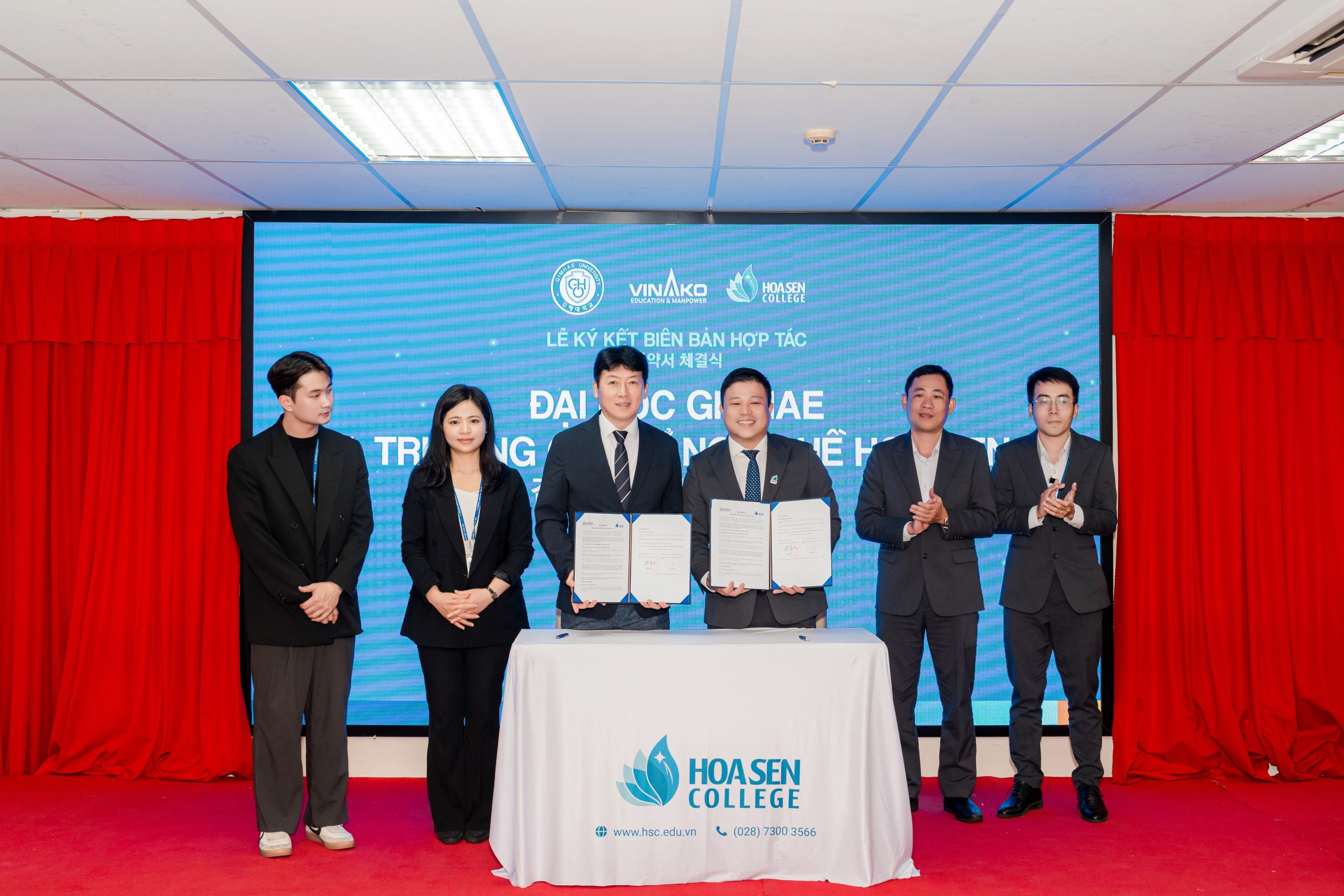 Hoa Hen College ký kết hợp tác chiến lược với Đại học Gimhae và Vinako Edu: mở rộng không gian phát triển quốc tế cho sinh viên Việt Nam